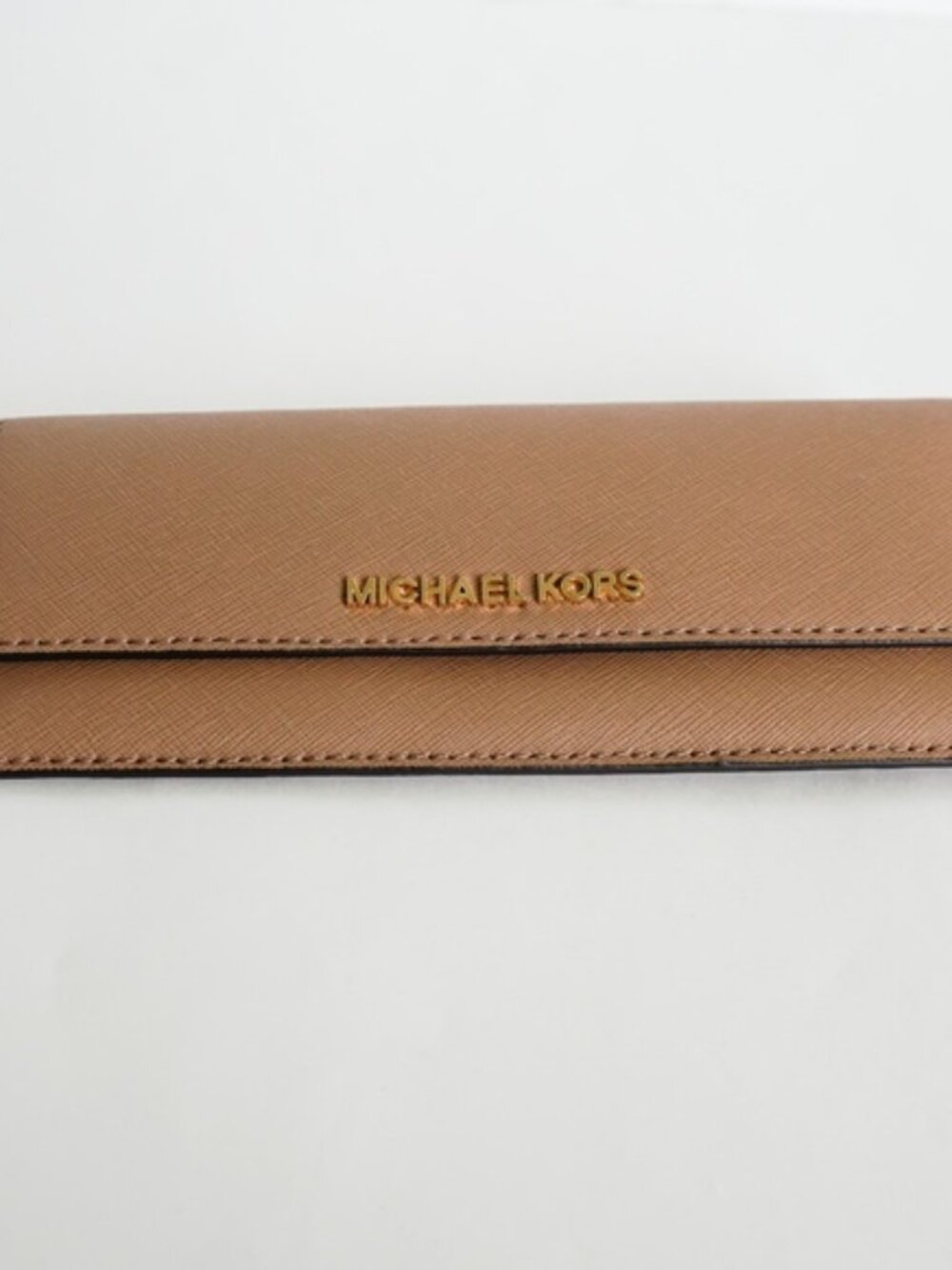 MK JET SET TRAVEL SLIM FLAT WALLET DARK KHAKI